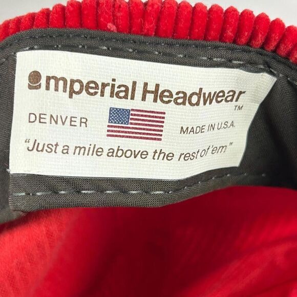 VTG 1987 Western Region of USSA Junior Olympics MT Hat Corduroy Red Cap Hat - Picture 9 of 9